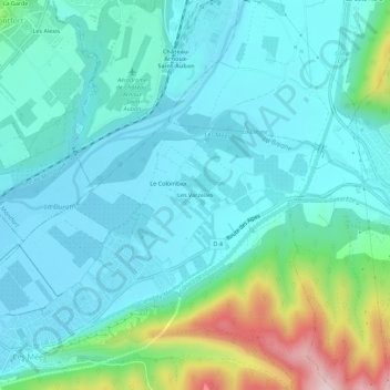 Topografische Karte Les Varzelles, Höhe, Relief