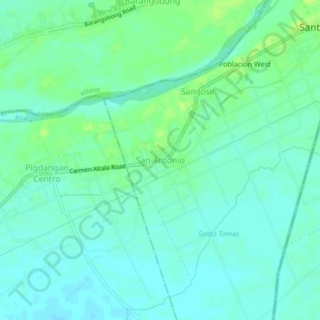 Topografische Karte San Antonio, Höhe, Relief