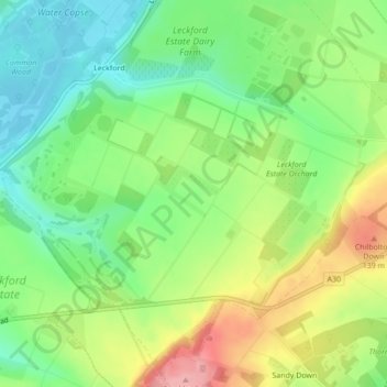 Topografische Karte L24, Höhe, Relief
