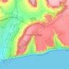 Topografische Karte Salcombe Regis, Höhe, Relief