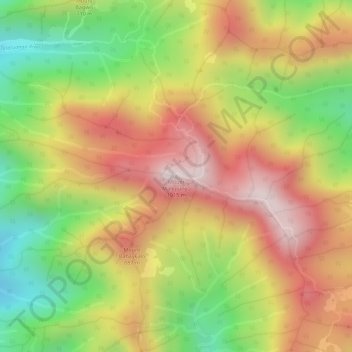 Topografische Karte Mount Malepunyo, Höhe, Relief