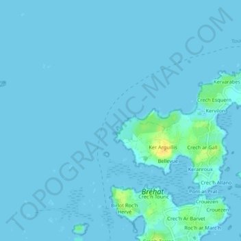 Topografische Karte Ot Plat, Höhe, Relief