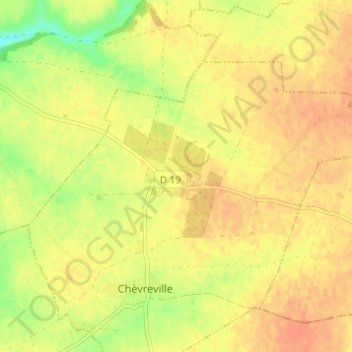 Topografische Karte Sennevières, Höhe, Relief