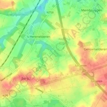 Topografische Karte Ketsingen, Höhe, Relief