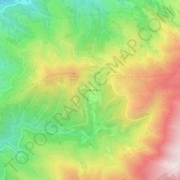 Topografische Karte Covelo do Monte, Höhe, Relief