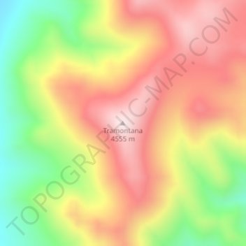 Topografische Karte Tramontana, Höhe, Relief