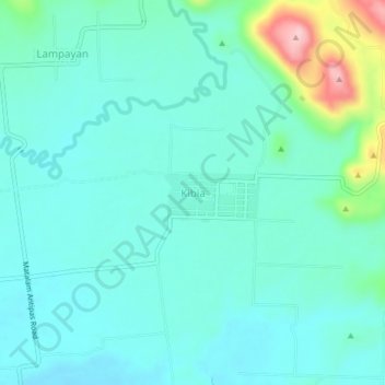 Topografische Karte Kibia, Höhe, Relief