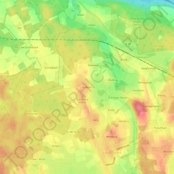 Topografische Karte Kulbing, Höhe, Relief