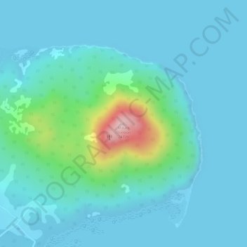 Topografische Karte Mount Bonbon, Höhe, Relief