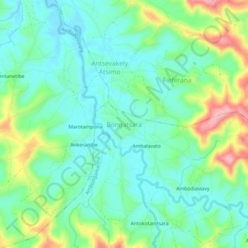 Topografische Karte Bongatsara, Höhe, Relief