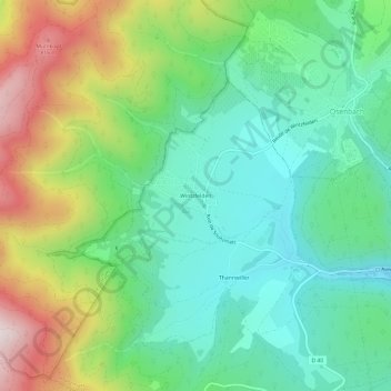 Topografische Karte Wintzfelden, Höhe, Relief