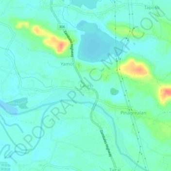 Topografische Karte Lauis, Höhe, Relief