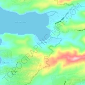 Topografische Karte Mabayo, Höhe, Relief