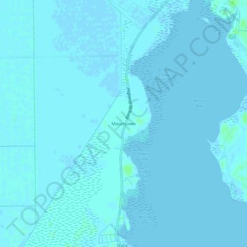 Topografische Karte Masontown, Höhe, Relief