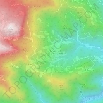 Topografische Karte Langenau, Höhe, Relief