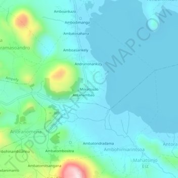 Topografische Karte Moratsiazo, Höhe, Relief