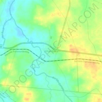 Topografische Karte Umarituba, Höhe, Relief