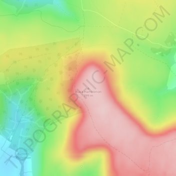 Topografische Karte Black Hambleton, Höhe, Relief