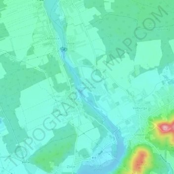 Topografische Karte Dragočajna, Höhe, Relief