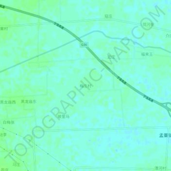 Topografische Karte 梅庄村, Höhe, Relief