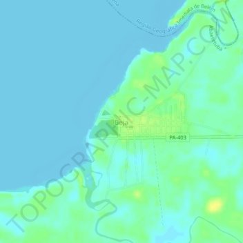 Topografische Karte Beja, Höhe, Relief