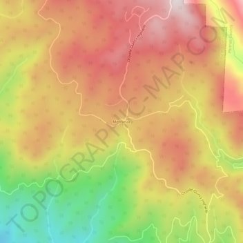Topografische Karte Merrimac, Höhe, Relief
