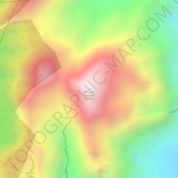Topografische Karte Mount Napulak, Höhe, Relief