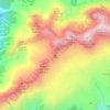 Topografische Karte Passo delle Selle, Höhe, Relief