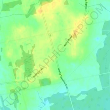 Topografische Karte Harley, Höhe, Relief