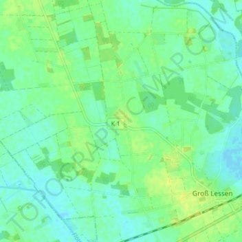 Topografische Karte Barrien, Höhe, Relief