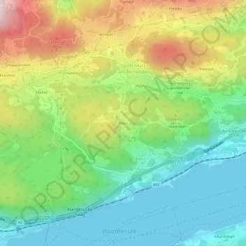 Topografische Karte Pavor, Höhe, Relief