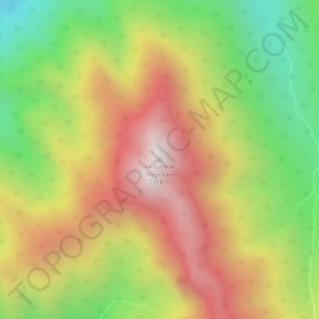 Topografische Karte Redstreak Mountain, Höhe, Relief