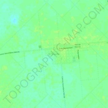 Topografische Karte El Triunfo, Höhe, Relief