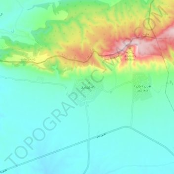 Topografische Karte Alqosh, Höhe, Relief