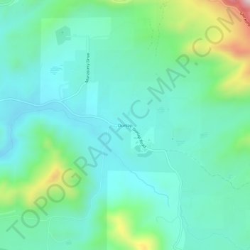 Topografische Karte Dunlap, Höhe, Relief