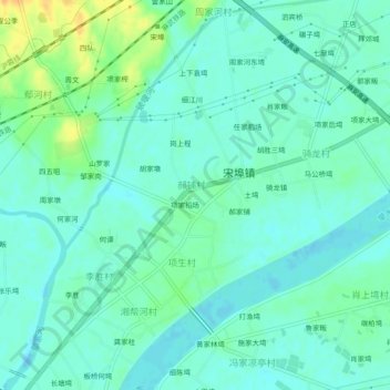 Topografische Karte 刘打兔, Höhe, Relief