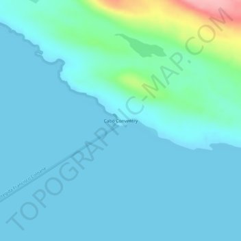Topografische Karte Cabo Conventry, Höhe, Relief