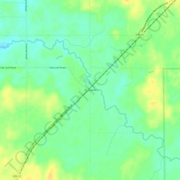 Topografische Karte Duquette, Höhe, Relief