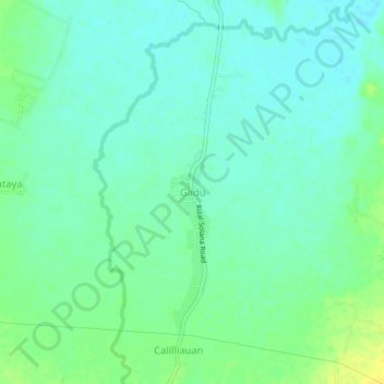 Topografische Karte Gadu, Höhe, Relief