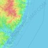Topografische Karte Long Beach Island, Höhe, Relief