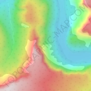 Topografische Karte First Canyon, Höhe, Relief