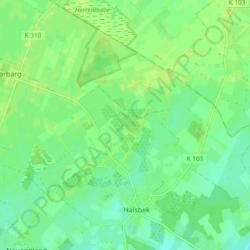 Topografische Karte Hoheliet, Höhe, Relief