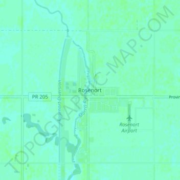 Topografische Karte Rosenort, Höhe, Relief