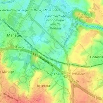 Topografische Karte Longsart, Höhe, Relief