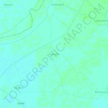 Topografische Karte Namada, Höhe, Relief