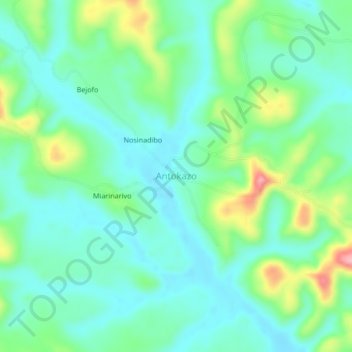 Topografische Karte Antokazo, Höhe, Relief