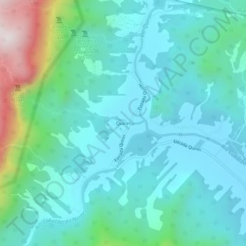 Topografische Karte Quiriri, Höhe, Relief