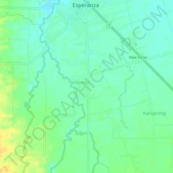 Topografische Karte Villamor, Höhe, Relief
