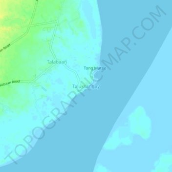 Topografische Karte Taluksangay, Höhe, Relief