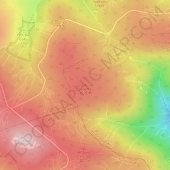 Topografische Karte Wiesenthaler Berg, Höhe, Relief